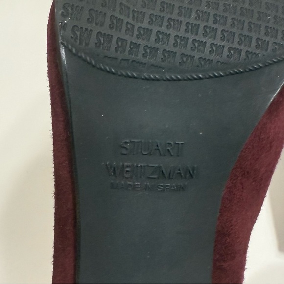 Stuart Weitzman Perfection Bootie Heeled Sock Bootie Currant Size 7.5 - Picture 8 of 11